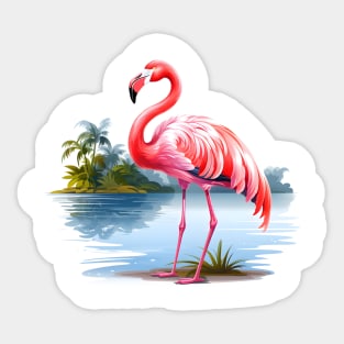 Cool Flamingo Sticker
